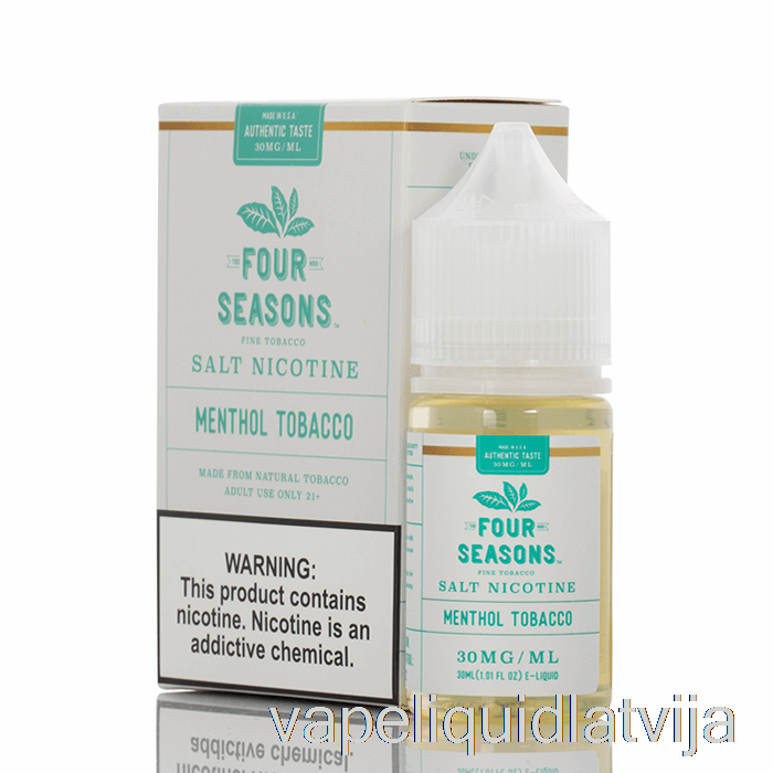 Mentola Tabakas Sāls - četri Gadalaiki - 30ml 30mg Vape šķidrums